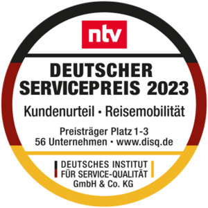 Das Siegel des Deutschen Servicepreises 2023.